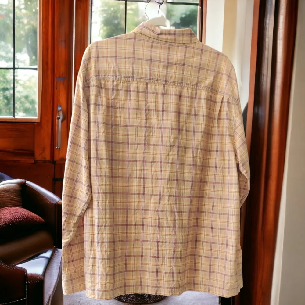 Guess Jeans Plaid Long Sleeve Shirt Mens - Sz L